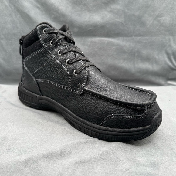 Orthofeet Ranger Men’s Black Leather Boots Casual Comfort Lace-Up Size 11 X-Wide - Picture 8 of 14